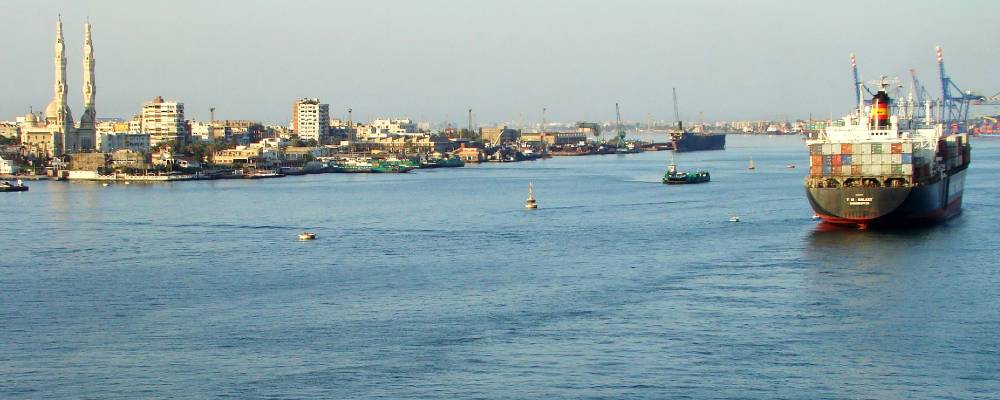 Port Said die Hafenstadt im Nordosten von Ägypten