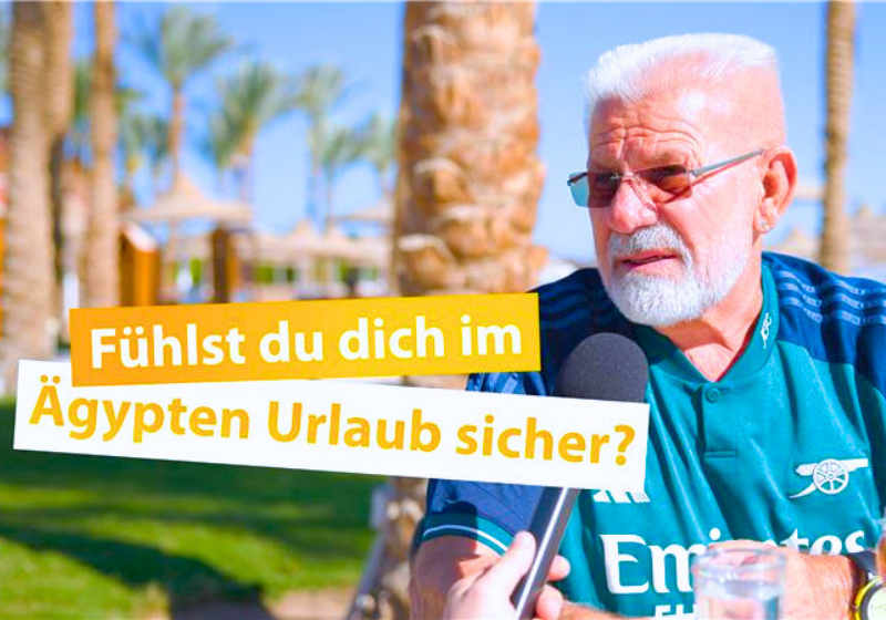 Sieh dir das Video der Interviews mit Urlaubsgästen über die Sicherheit im Ägypten Urlaub an