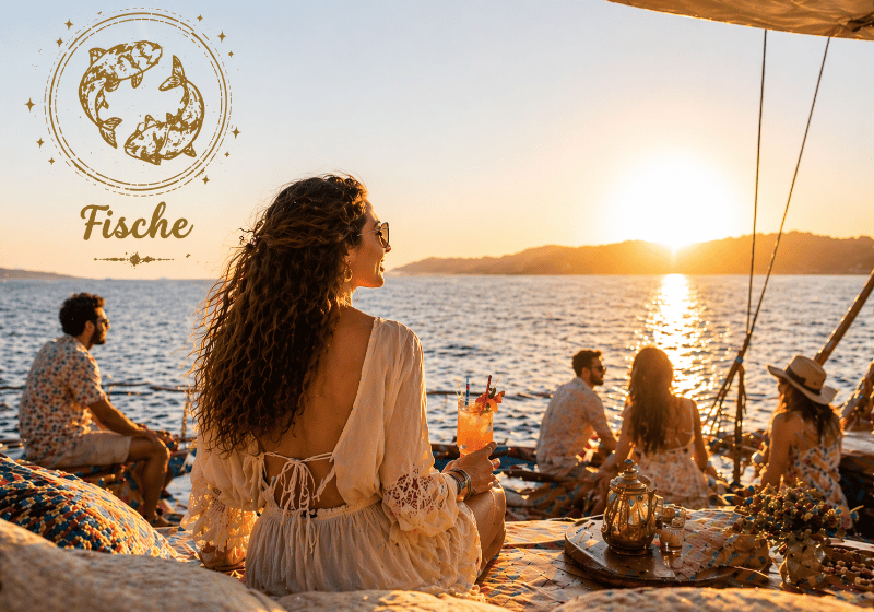 Laut Urlaubshoroskop ist ein Inselausflug mit Bootsfahrt bei Sonnenuntergang der perfekte Ägypten Ausflug für das Sternzeichen Fische