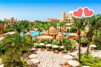 Blick auf das 5-SterneHotel Makadi Palace