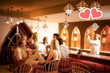 Blick auf das 5-Sterne Deluxe Hotel Makadi Spa