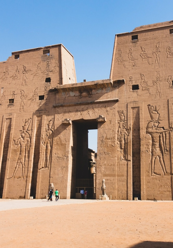 Stopp in Edfu beim Horus Tempel