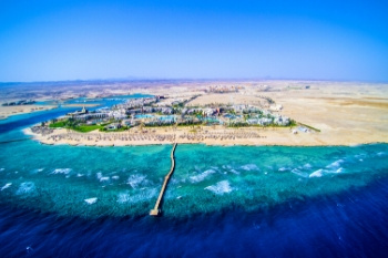Luftansicht von Port Ghalib Luftansicht der Red Sea Hotels in Port Ghalib und Marsa Alam am Roten Meer